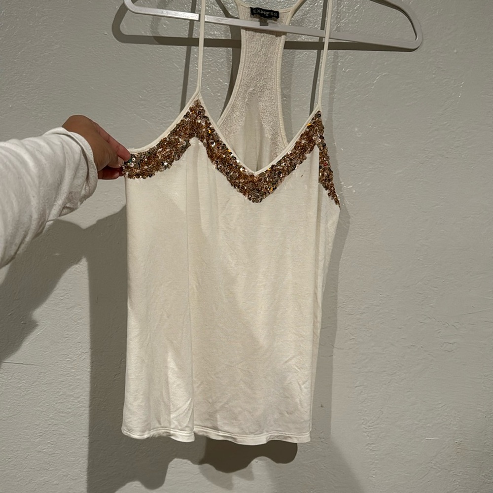 Express rose gold sparkling shirt